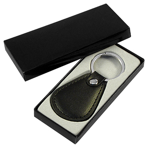 Llavero simil Cuero Negro