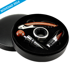 Set de Vino PU Negro