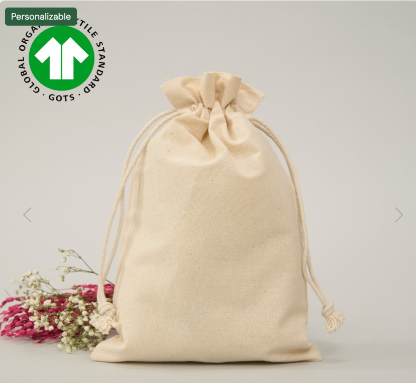 Saquito de algodón Orgánico Certificado 30x20 (cm)
