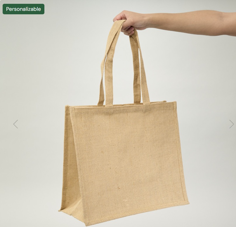 Bolsa de yute con asa plana | 35x40x17 (cm)