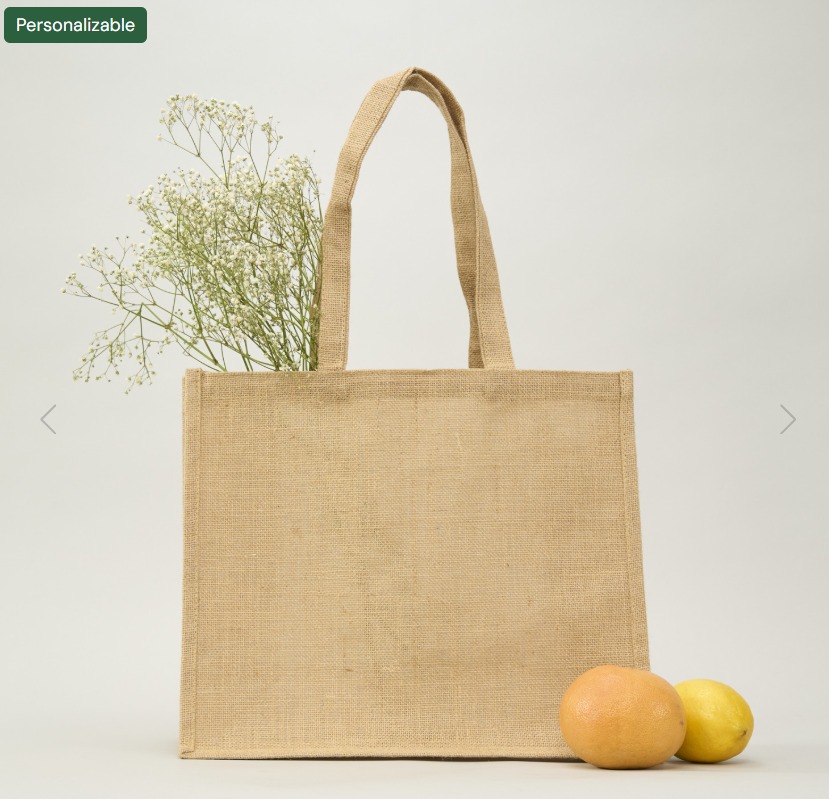 Bolsa de yute con asa plana | 35x40x17 (cm)