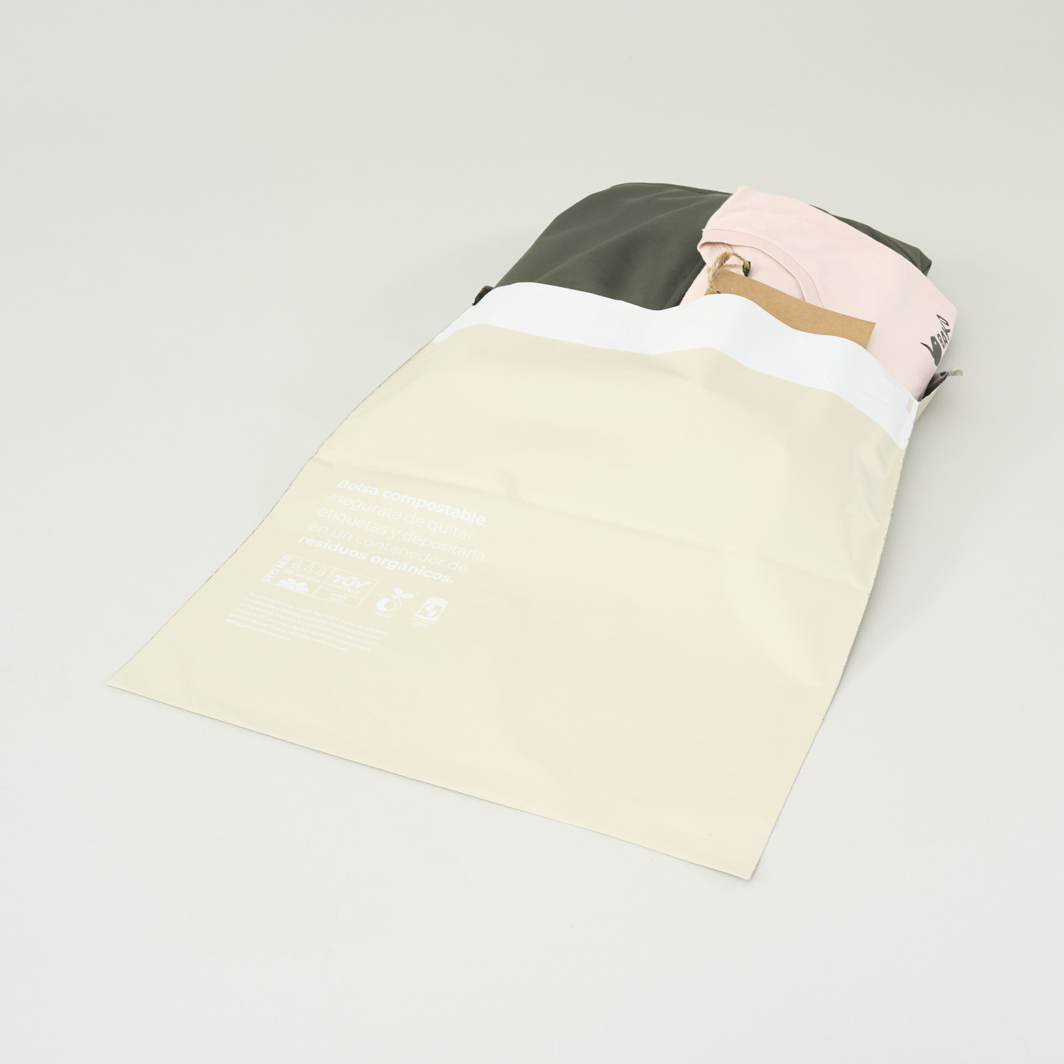 Bolsa de Envío Compostable Gris | 32x25 cm